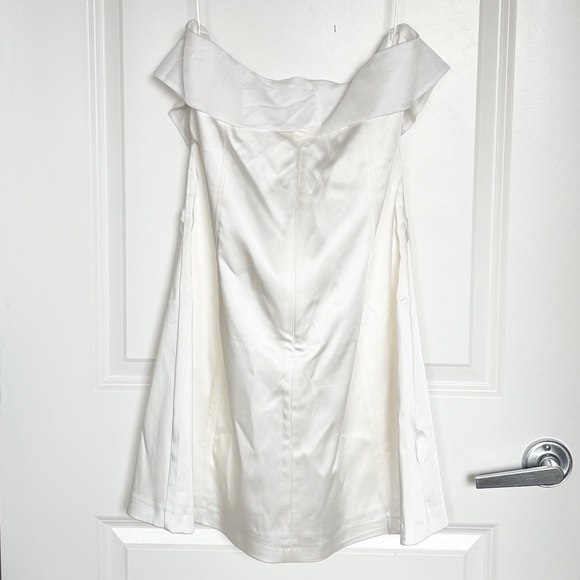 NEW NWT BHLDN Anthropologie Ingrid Off-Shoulder Ivory Mini Dress Bridal XL - Picture 6 of 10